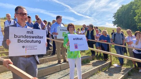 Priska Hinz und Cem Özdemir bei der Eröffnung der Ökofeldtage