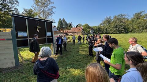 Großes Medieninteresse bei der Vorstellung neuer Maßnahmen zur ASP-Bekämpfung.