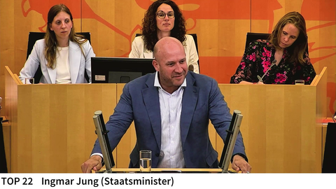 Minister Ingmar Jung im Hessischen Landtag