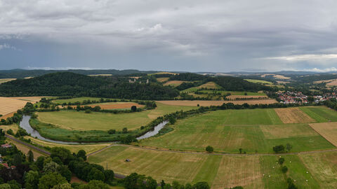 Blick über das Grüne Band in Hessen